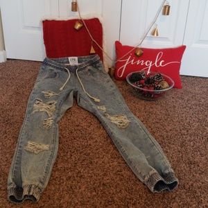 One Teaspoon Acid Wash Super Track Joggers